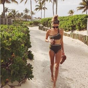 Kiini Wren (olive) crochet bikini set (3 pieces)